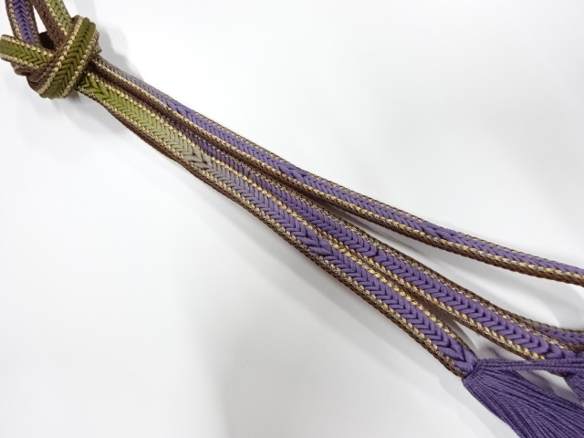 正絹　撚り房　手組帯締め